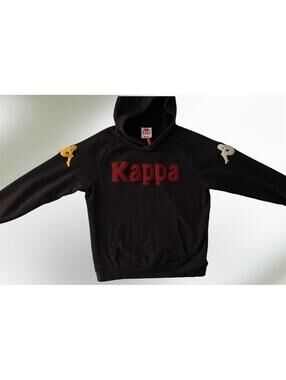 Kappa Black Red Pull Over Sweatshirt Medium  White Yellow Ladies  Silhouette